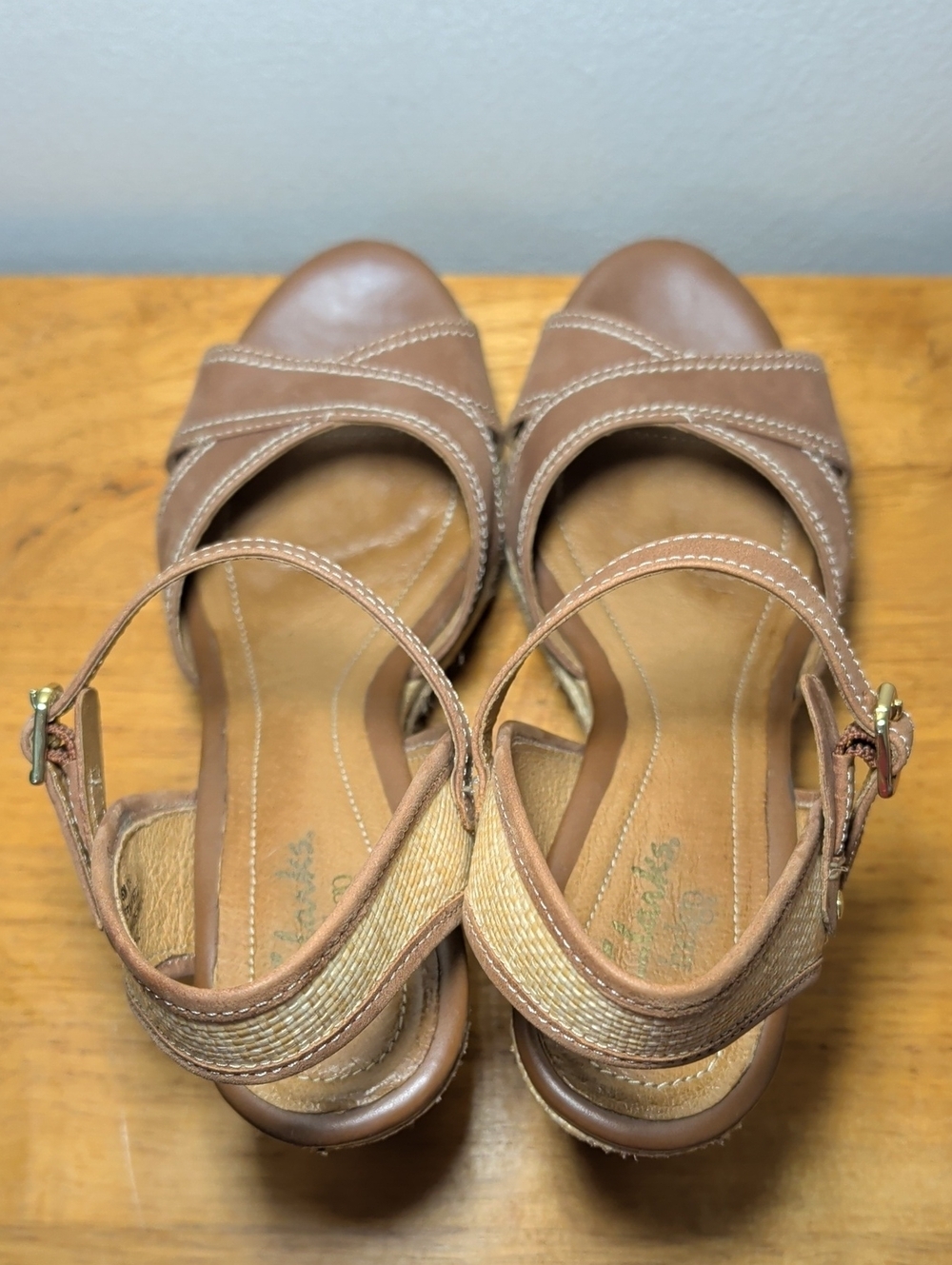 Clarks Indigo Amelia Air Espadrille Platform Wedge Sandals Women's Size 8.5 - Picture 6 of 7